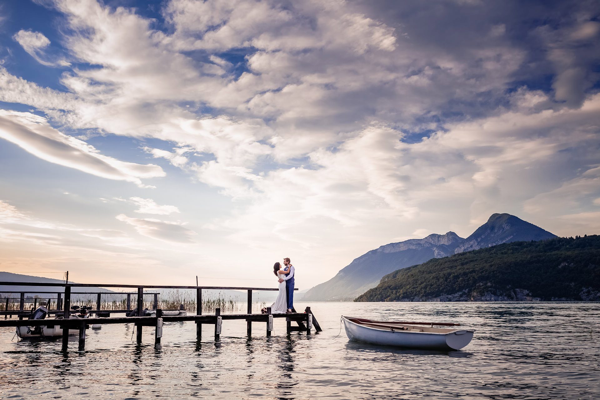 Photographe de mariage au lac d'Annecy